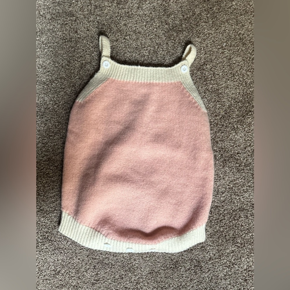 NWOT Pink and Cream Knit Romper